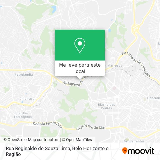 Rua Reginaldo de Souza Lima mapa