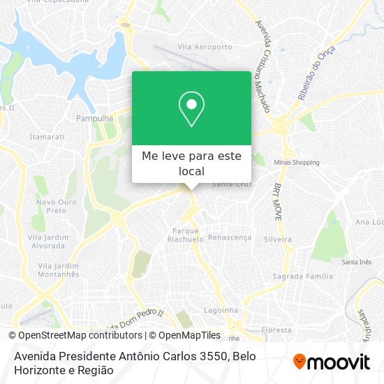 Avenida Presidente Antônio Carlos 3550 mapa