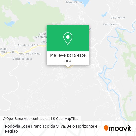 Rodovia José Francisco da Silva mapa