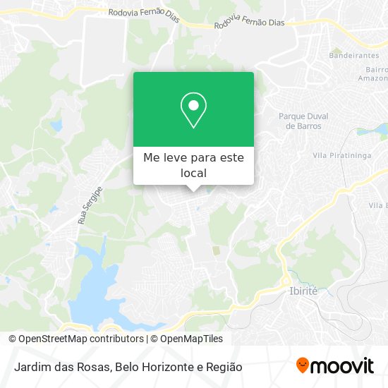 Jardim das Rosas mapa