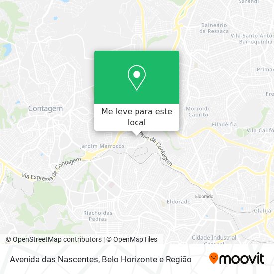 Avenida das Nascentes mapa