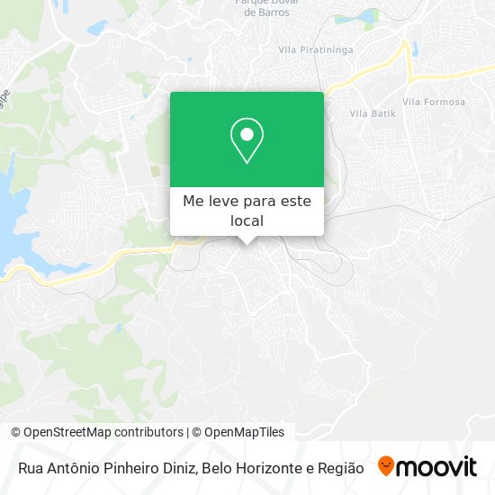 Rua Antônio Pinheiro Diniz mapa