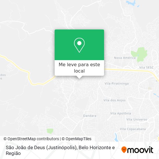 São João de Deus (Justinópolis) mapa