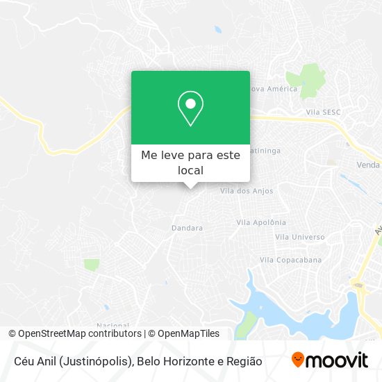 Céu Anil (Justinópolis) mapa