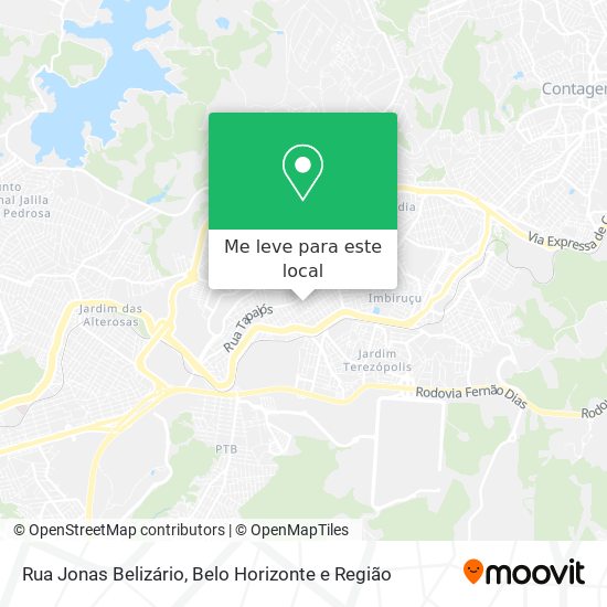 Rua Jonas Belizário mapa