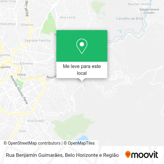 Rua Benjamin Guimarães mapa