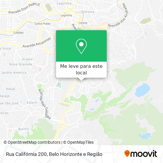 Rua Califórnia 200 mapa