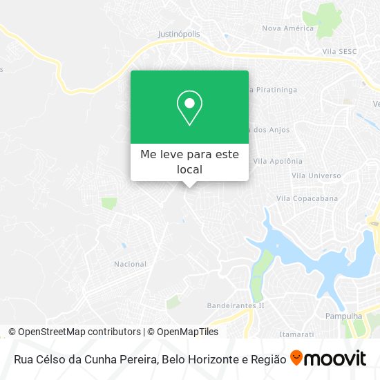 Rua Célso da Cunha Pereira mapa