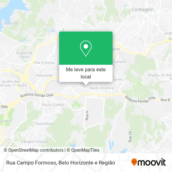Rua Campo Formoso mapa