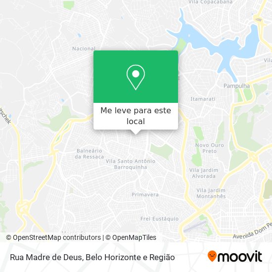 Rua Madre de Deus mapa