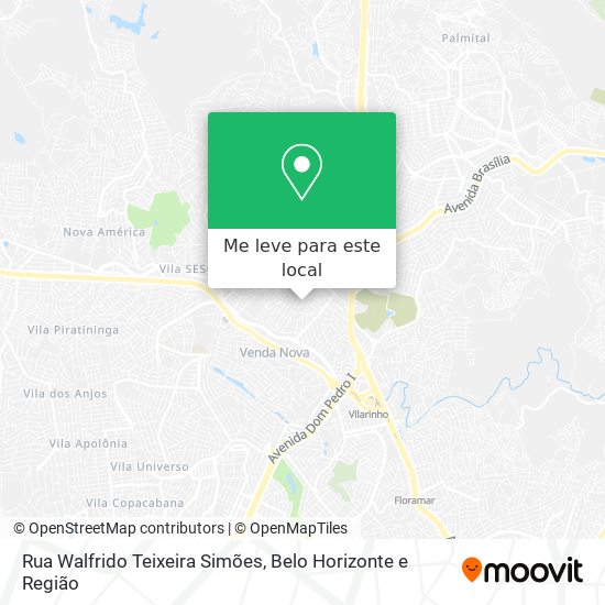 Rua Walfrido Teixeira Simões mapa