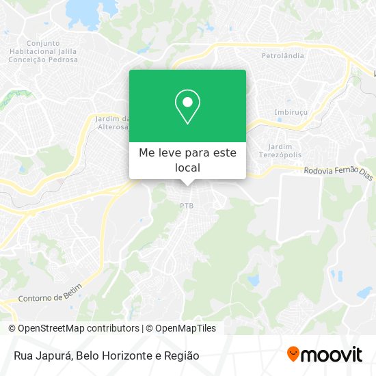 Rua Japurá mapa