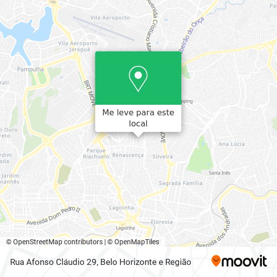 Rua Afonso Cláudio 29 mapa