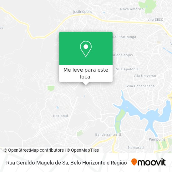 Rua Geraldo Magela de Sá mapa