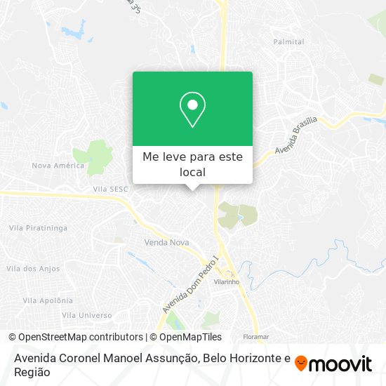 Avenida Coronel Manoel Assunção mapa