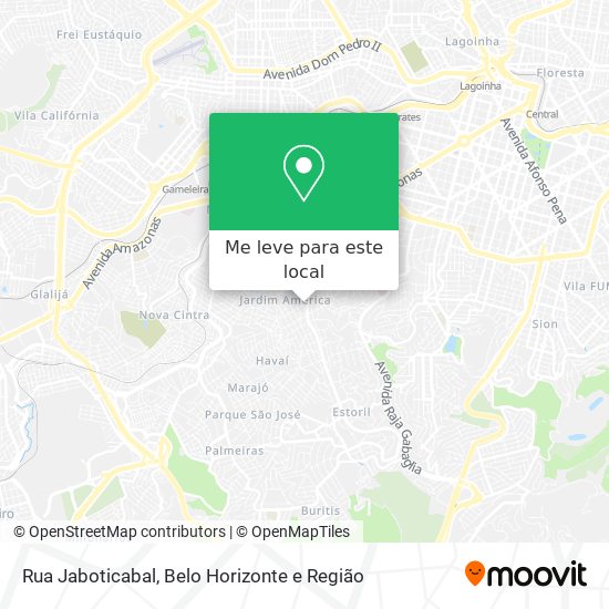 Rua Jaboticabal mapa
