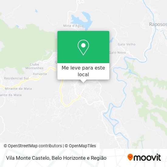 Vila Monte Castelo mapa