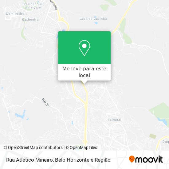 Rua Atlético Mineiro mapa