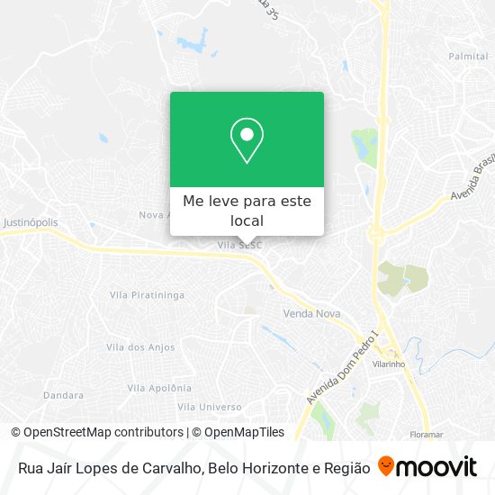 Rua Jaír Lopes de Carvalho mapa