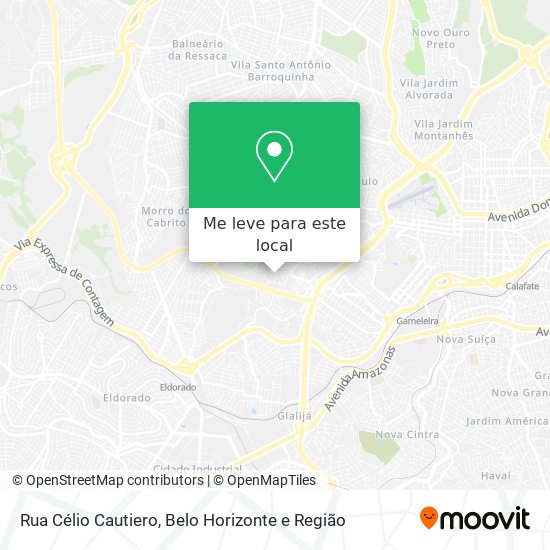 Rua Célio Cautiero mapa