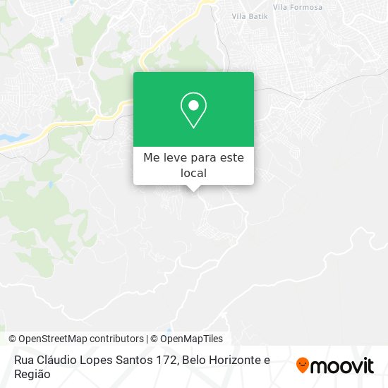 Rua Cláudio Lopes Santos 172 mapa