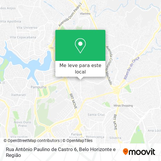 Rua Antônio Paulino de Castro 6 mapa