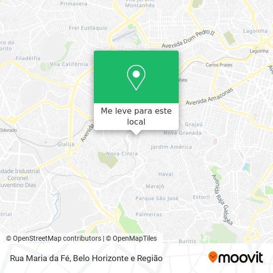 Rua Maria da Fé mapa