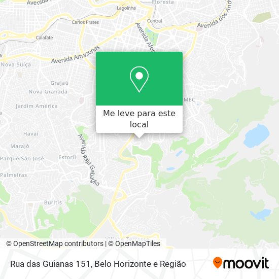 Rua das Guianas 151 mapa