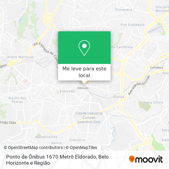 Ponto de Ônibus 1670 Metrô Eldorado mapa