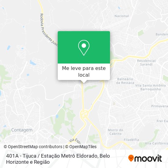 401A - Tijuca / Estação Metrô Eldorado mapa