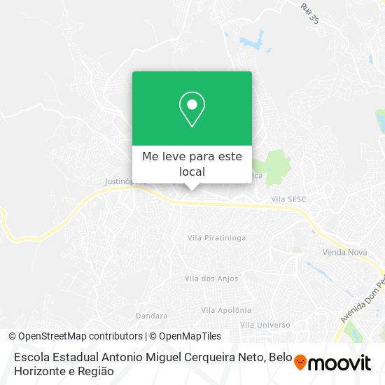 Escola Estadual Antonio Miguel Cerqueira Neto mapa