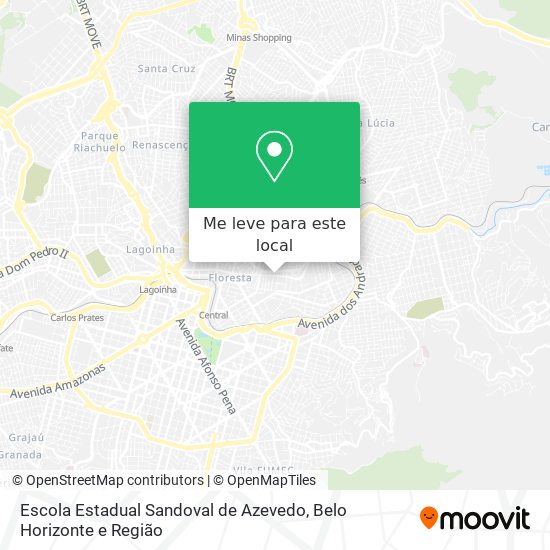 Escola Estadual Sandoval de Azevedo mapa