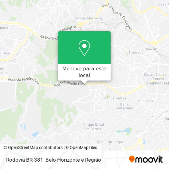 Rodovia BR-381 mapa