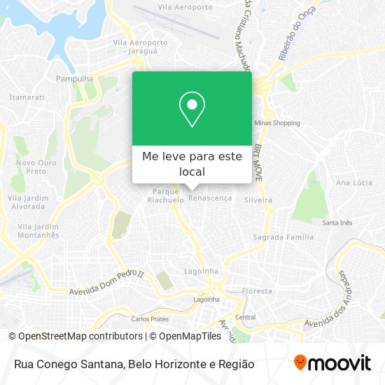 Rua Conego Santana mapa