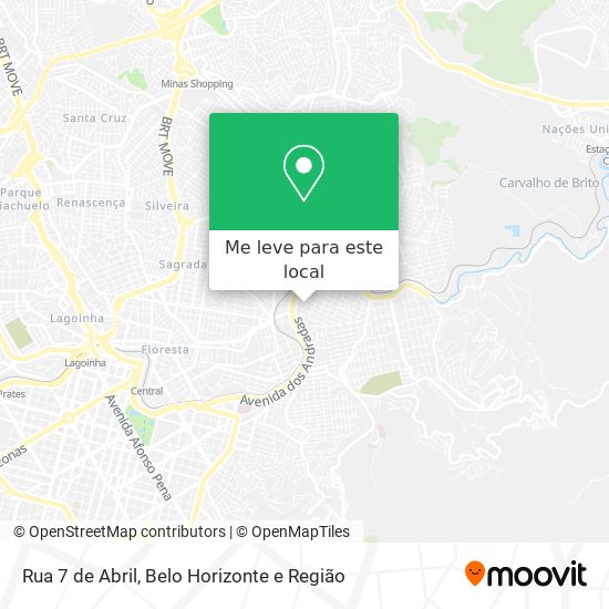 Rua 7 de Abril mapa
