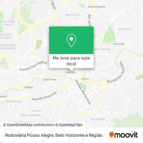 Rodoviária Pouso Alegre mapa