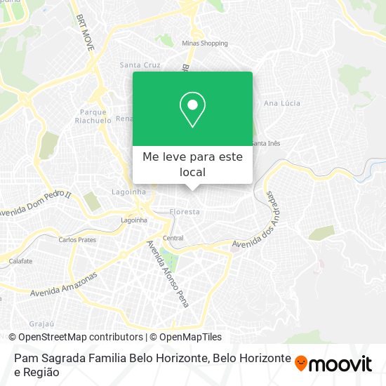 Pam Sagrada Familia Belo Horizonte mapa