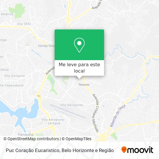 Puc Coração Eucaristico mapa