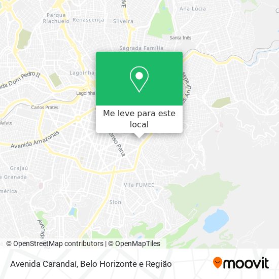 Avenida Carandaí mapa