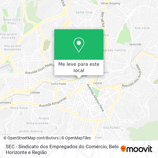 SEC  - Sindicato dos Empregados do Comércio mapa