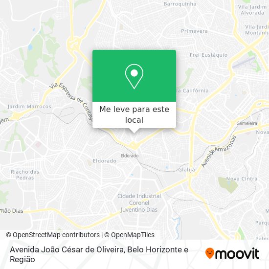 Avenida João César de Oliveira mapa