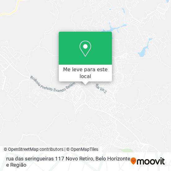 rua das seringueiras 117 Novo Retiro mapa
