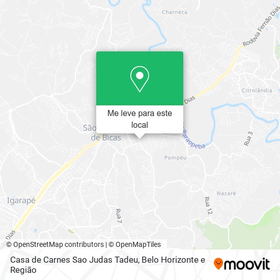 Casa de Carnes Sao Judas Tadeu mapa