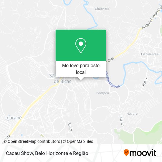 Cacau Show mapa