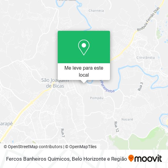 Fercos Banheiros Químicos mapa