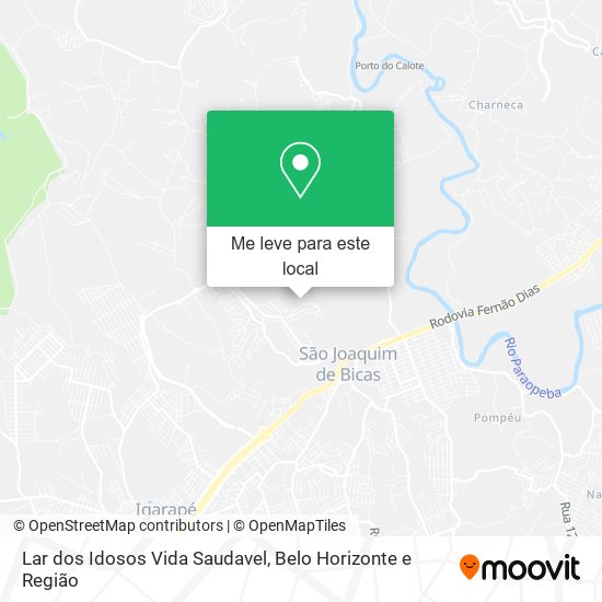 Lar dos Idosos Vida Saudavel mapa