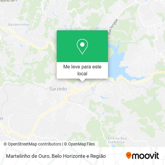 Martelinho de Ouro mapa