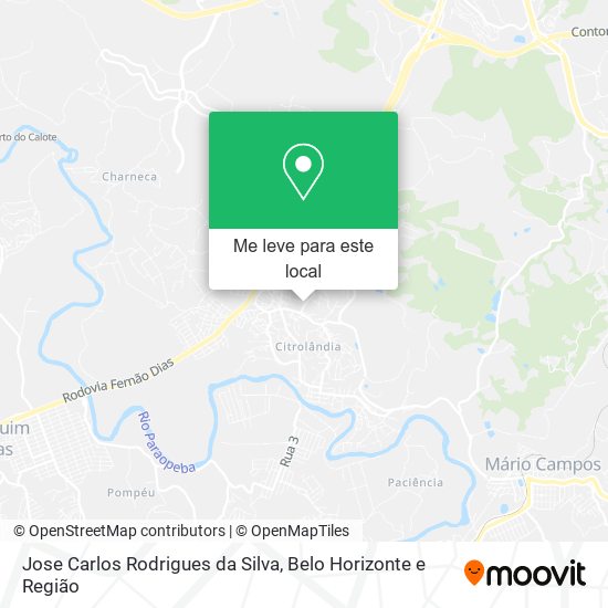 Jose Carlos Rodrigues da Silva mapa