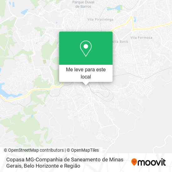 Copasa MG-Companhia de Saneamento de Minas Gerais mapa