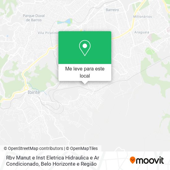 Rbv Manut e Inst Eletrica Hidraulica e Ar Condicionado mapa